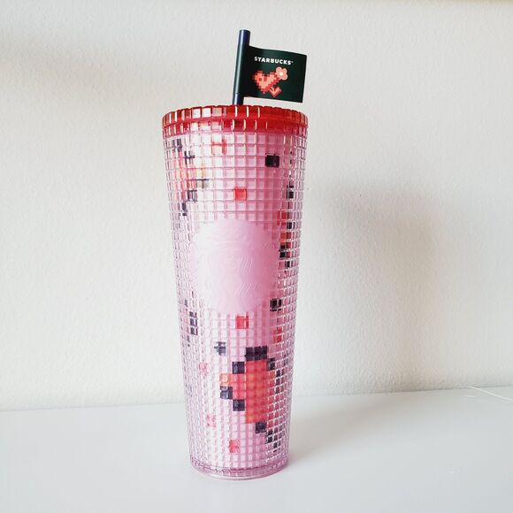 Starbucks 2025 Valentine’s Day Pink Tumbler 24 oz Limited Edition - Picture 2 of 6